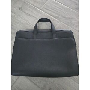 Jack Spade Mens Black Saffiano Leather Slim Briefcase Laptop Bag